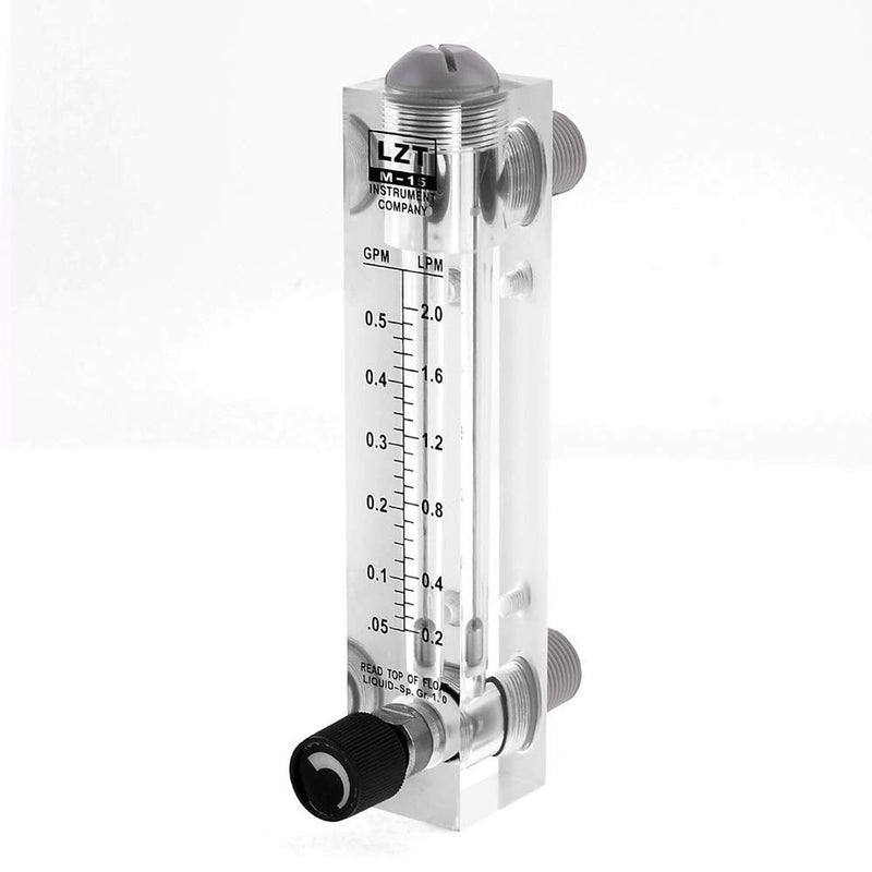 tatoko 1/2 Inch PT Thread 0.05-0.5GPM 0.2-2LMP Water Liquid Flow Meter Flowmeter