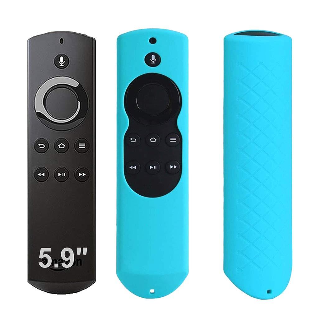 HJYuan Silicone Remote Cover Case Compatible with Alexa Voice Remote for F TV (2017 Edition) (2nd Gen) / F TV Stick (1st Gen) Remote Control Protective Silicone Case - Blue