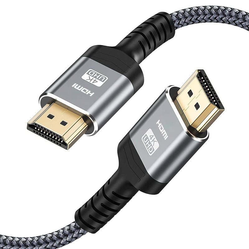 4K High-Speed HDMI Cable 1M/3.3FT,Highwings High Speed 18Gbps HDMI 2.0 Braided HDMI Cord 30AWG 4K@60Hz Compatible 4K HDR,HDCP 2.2,Video 4K UHD 2160p,HD 1080p,3D PS 3 4 PC Blu-ray ect 3.3 feet Grey