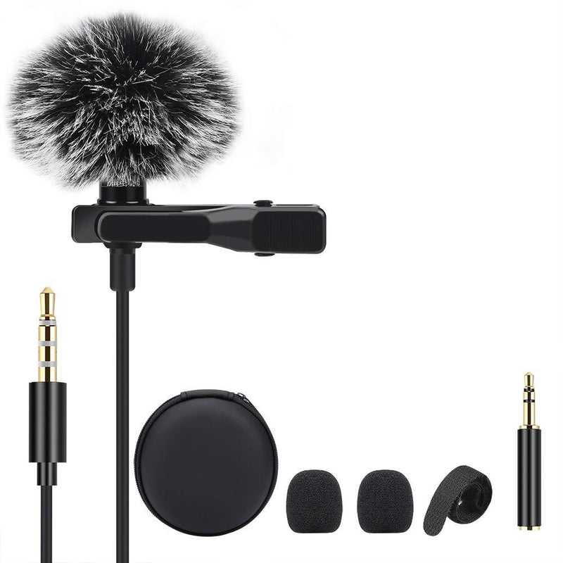 [AUSTRALIA] - Nelahol Professional Lavalier Lapel Microphone Interference Resistant Mic for iPhone Android Mac Laptop PC, Home & Outdoor 