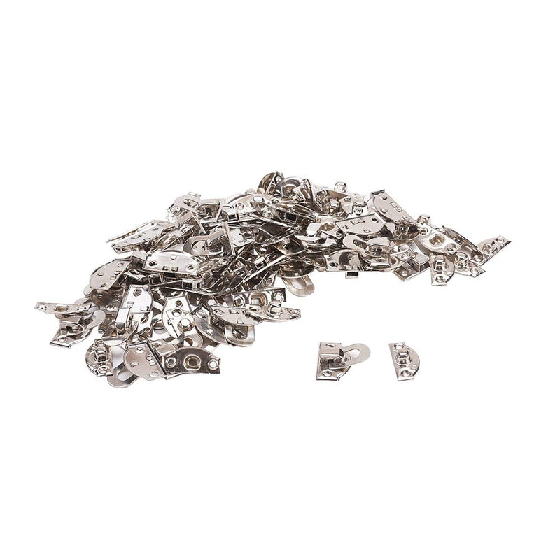 MroMax 50PCS Box Buckle Latches Catch Toggle Hasp 0.83" x 0.79"Silver for Jewelry Case Vintage Box Wooden Case Hasp Lock Latch Silver