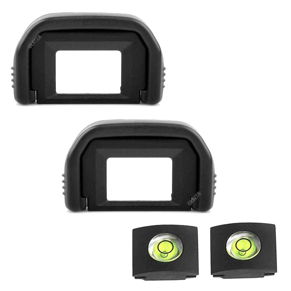 T3i T2i Eyepiece Eyecup Viewfinder Eye Cup for Canon EOS Rebel T7 T7i T6i T6s T6 T5i T5 T4i T3i T3 T2i T1i T100 XSi XTi XT SL3 SL2 SL1 Camera (2-Pack), ULBTER EF Eyecup with Hot Shoe Cover (EF)