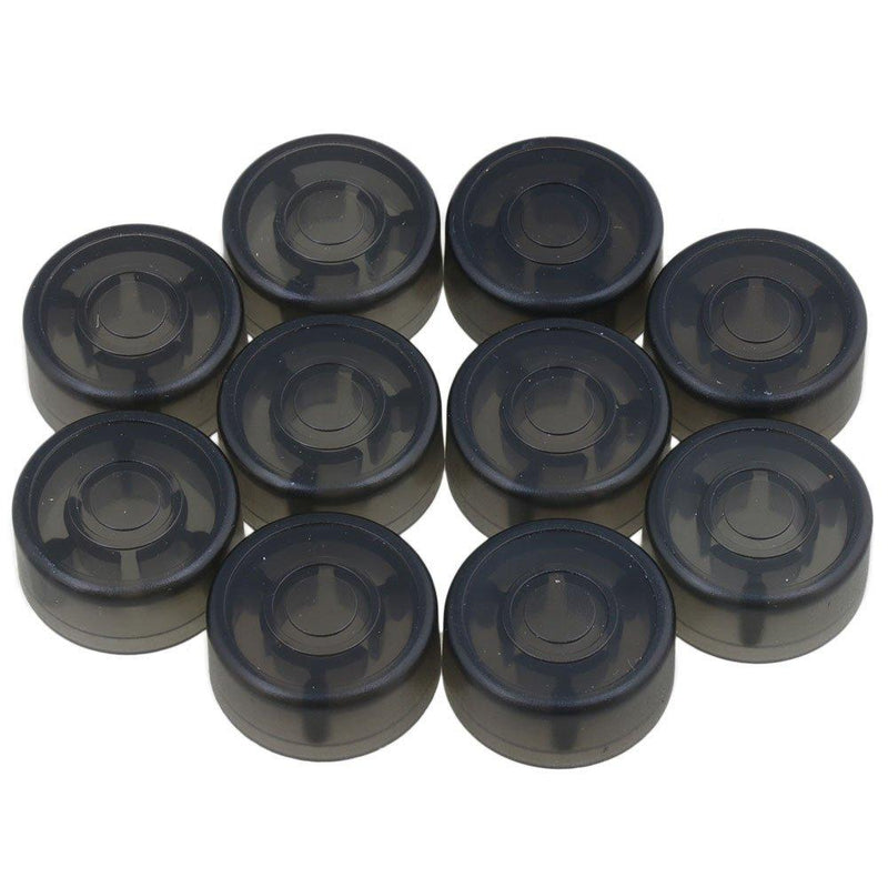 [AUSTRALIA] - Plastic Guitar Stomp Knob Pedal Knobs Protector Cap Pack of 10 (Transparent Black) Transparent Black 