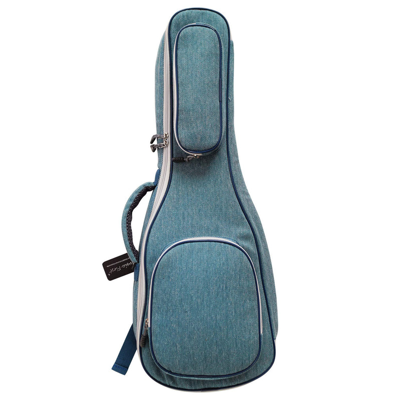 MUSIC FIRST Original Design 0.6" (15mm) Thick Padded Vintage Style Pure Cotton Jeans Cloth/Denim Baritone Ukulele Case, Ukulele Bag (30"~31"). NEW ARRIVAL!