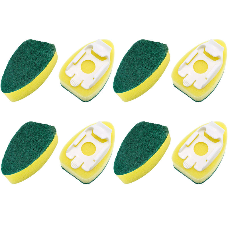 8 Pack Dish Wand Refills Sponge Heads Brush Replacement Sponge Refill Sponge Pads for Kitchen Room Cleaning Supplies