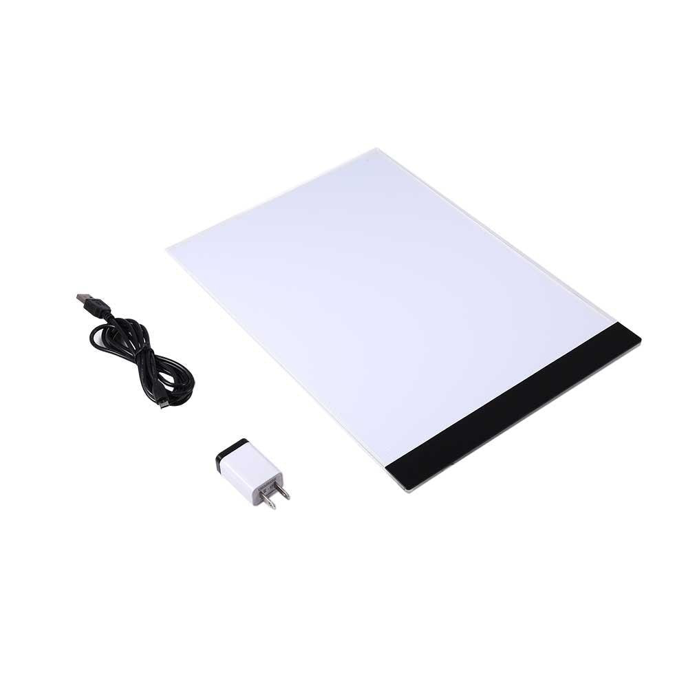 AYNEFY Trace Light Pad, Ultra-Thin A4 Portable Led Light Box Tracer USB Power Cable Artcraft Stencil Table Board for Kids Artists Drawing Sketching