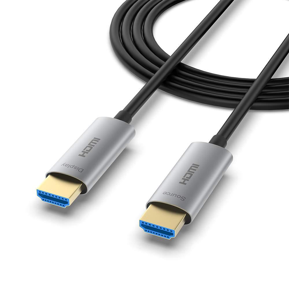 ATZEBE Fiber Optic HDMI Cable 60ft, Fiber HDMI Cable Supports 4K@60Hz, 4:4:4/4:2:2/4:2:0, HDR, Dolby Vision, HDCP 2.2, ARC, 3D, High Speed 18Gbps