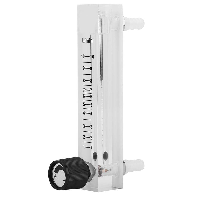 LZQ-7 Flowmeter Flow Meter with Control Valve 1-10LPM Flowmeter Support 0.6MPa Pressure for Unidirectional Gas/Oxygen/Air Flow Measure 8mm Barbs for Industry