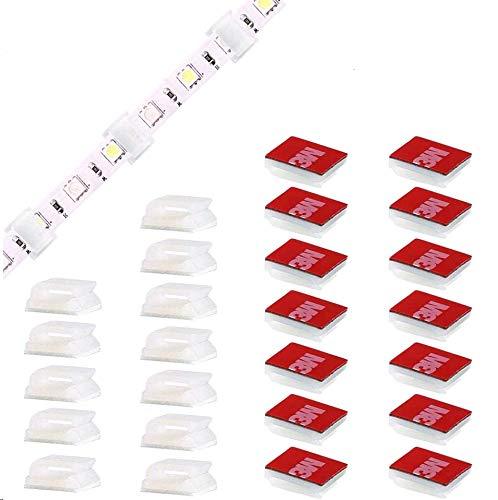 [AUSTRALIA] - Strip Light Mounting Clips KINDPMA Self Adhesive Led Light Fasteners Mounting Brackets Holder Cable Clamp Organizer for 10mm(3/8") Wire Car Office 100 Pack Red 