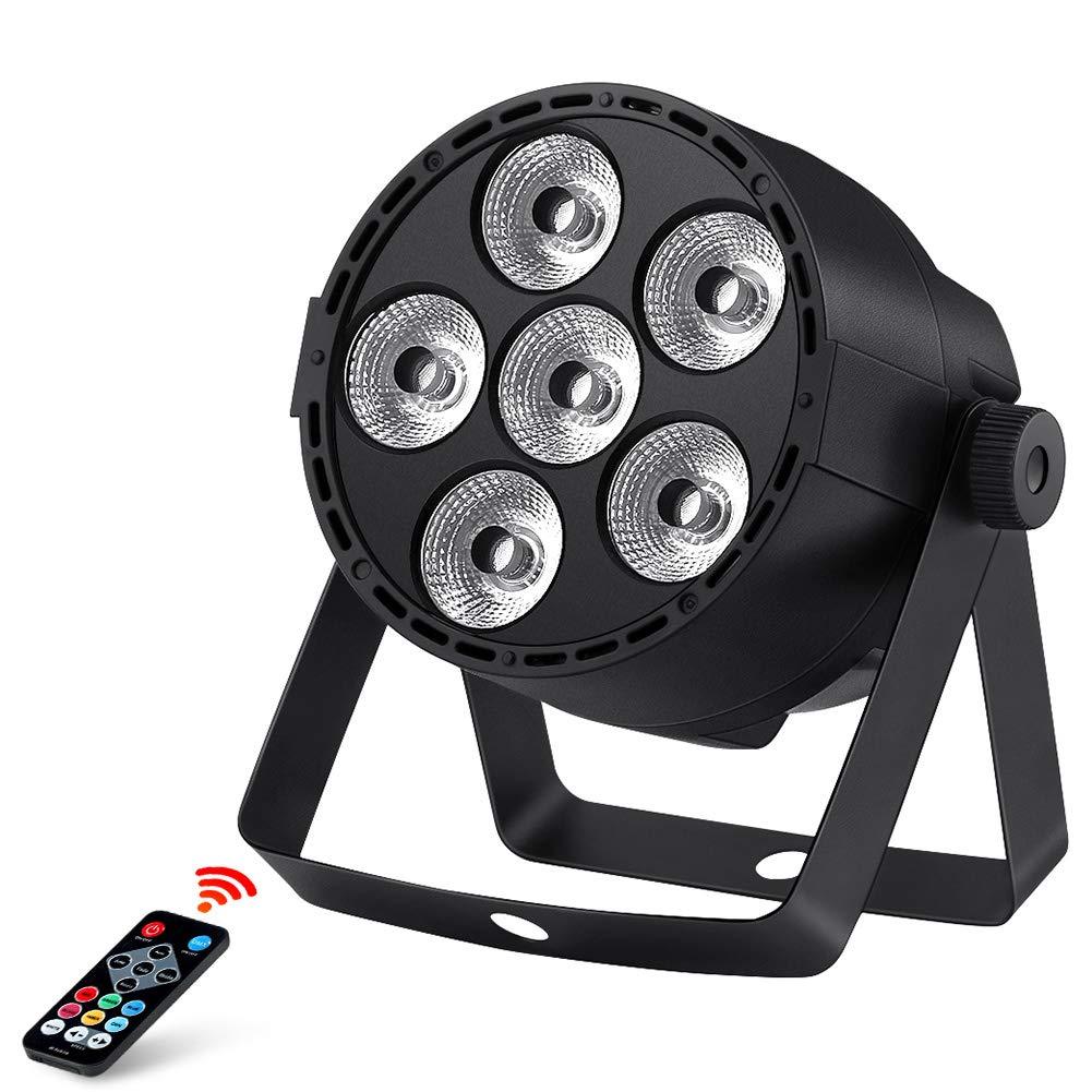 [AUSTRALIA] - Stage Light, OPPSK Par Light with 24W 6LEDs RGBW 4in1 Full Color Stage Lighting Remote DMX Control Sound Activated for Church Wedding DJ Live Show Party Halloween Christmas Size-6LEDs RGBW Par Light 