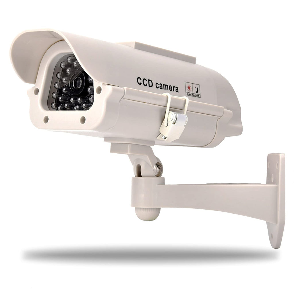 Simulation Camera Monitor,Solar Outdoor Waterproof High Simulation Camera,with LED Lights,Fake CCTV Monitoring,Solar Virtual Fake Camera Home Monitoring