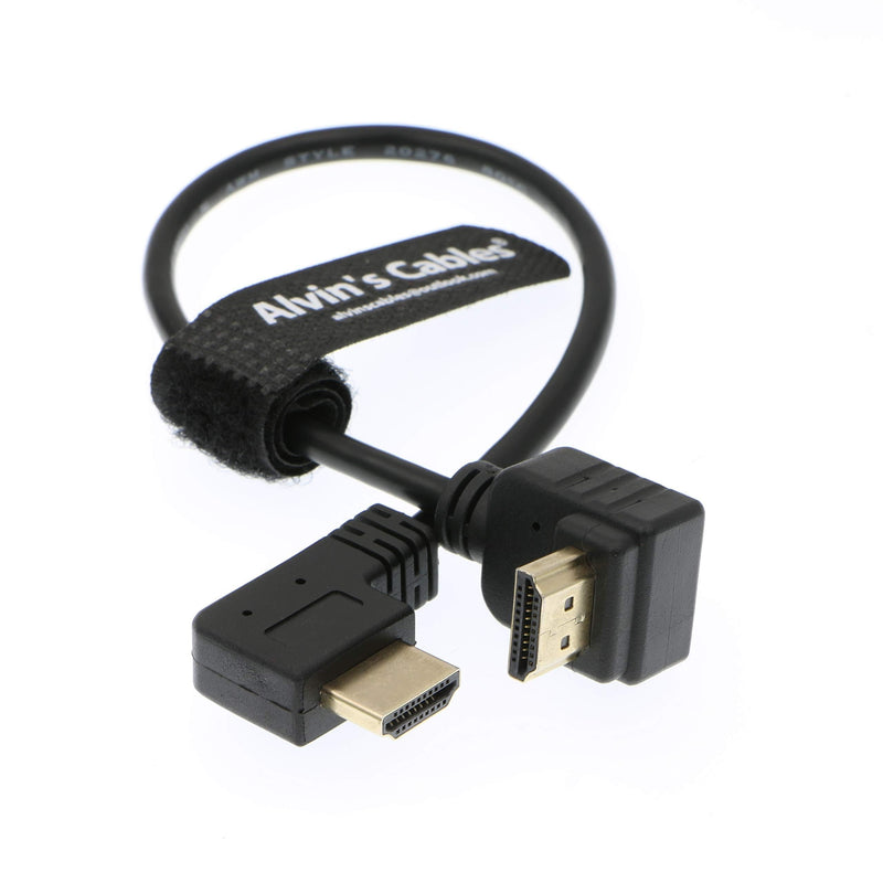 Alvin's Cables Z CAM E2 L Shape 2.0 HDMI Cable for Portkeys BM5 Monitor 90 Degrees up to Right Angle Down 30cm