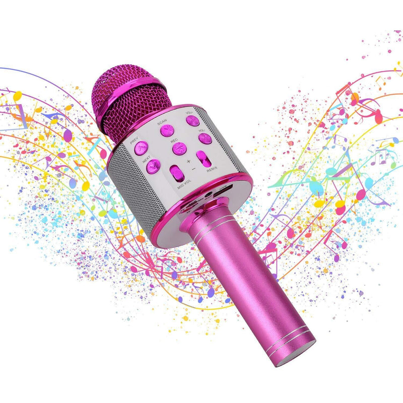 [AUSTRALIA] - Mixhomic Wireless Bluetooth Karaoke Microphone, 4 in 1 Handheld Wireless Karaoke Machine for Kids Party, Portable Handheld Home KTV Player for Android/iOS/iPad/PC (Purple) Purple 