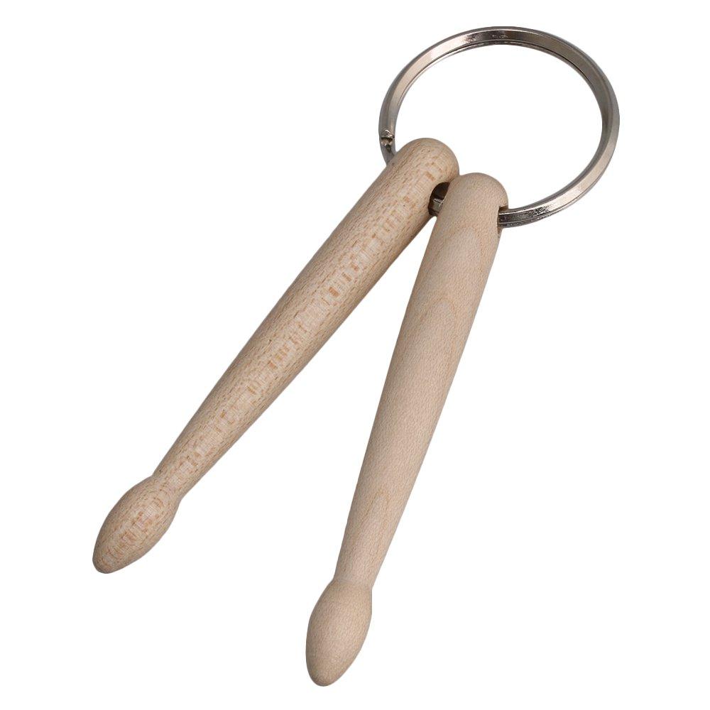 Wood Drumsticks Percussion Key Ring Chain Keyrings Mini Drum Sticks Keychain