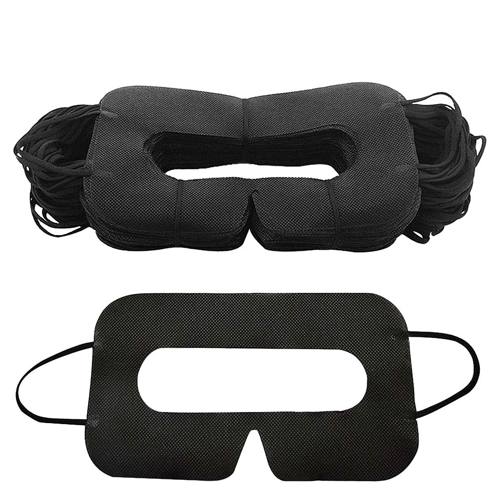 YinQin Disposable VR Mask 100 PCS Universal Cover Mask for VR, VR Eye Cover Mask Sanitary VR Mask, VR Mask Rift, VR Cover Pad, Black (100 PCS)