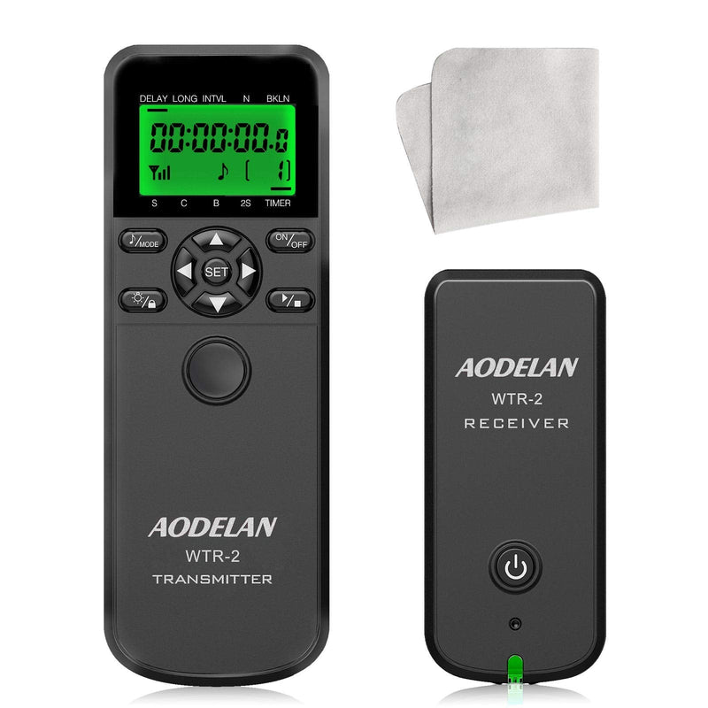 Camera Wireless Timer Remote Shutter Release, AODELAN Intervalometer HDR Remote Control for Nikon Z6, Z7, Coolpix P1000, A1000, D5, D810, D850, D300, D500; for Fujifilm S5 Pro, S3 Pro; for Kodak DCS-1 N8 N10 for Nikon