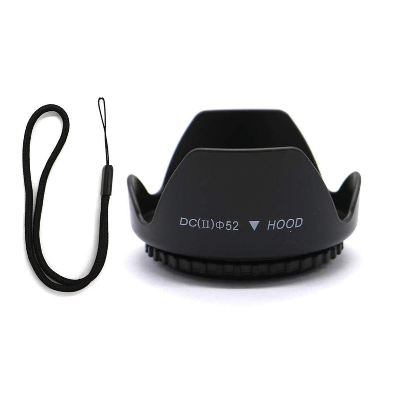 52mm Petal-Shaped Lens Hood, Suitable for Canon Nikon, Sony, FujiFilm, Olympus Digital Cameras etc All Types of Camera Lenses of The Same Diameter