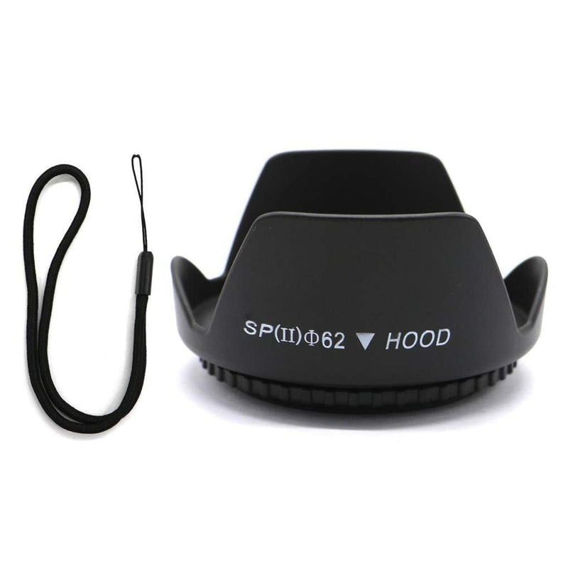 62mm Petal-Shaped Lens Hood, Suitable for Canon Nikon, Sony, FujiFilm, Olympus Digital Cameras etc All Types of Camera Lenses of The Same Diameter