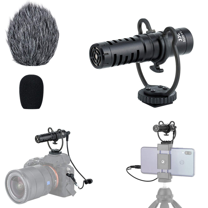 JJC Camera Shotgun Microphone Mic for Sony ZV-1 RX100 VII A6400 A6300 A6100 A7C A7 A7S III Canon EOS M50 R RP R5 R6 Fuji X-T4 X-T3 X-S10 X-T200 X-E4 Nikon D750 Z5 Z6 Z6II Z7 Z7II Panasonic G9 G85 GH5