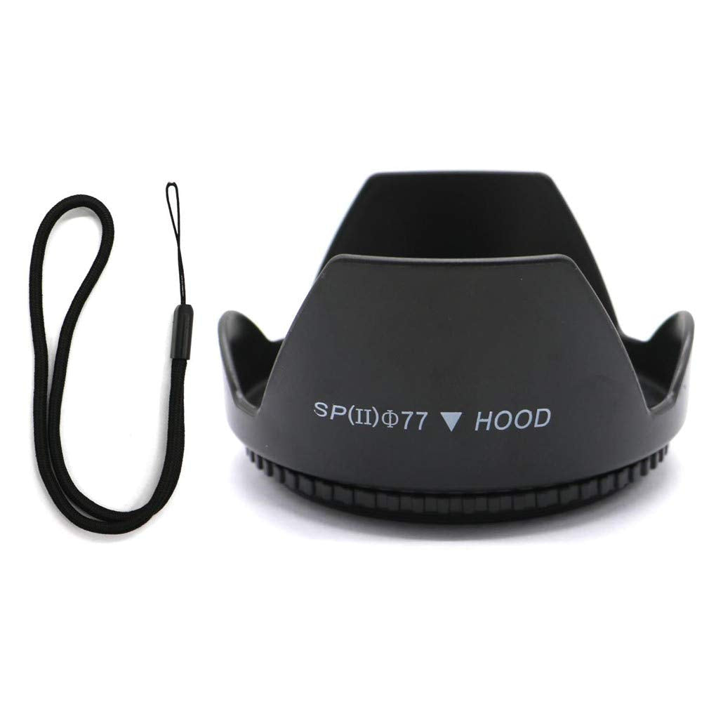 77mm Petal-Shaped Lens Hood, Suitable for Canon Nikon, Sony, FujiFilm, Olympus Digital Cameras etc All Types of Camera Lenses of The Same Diameter