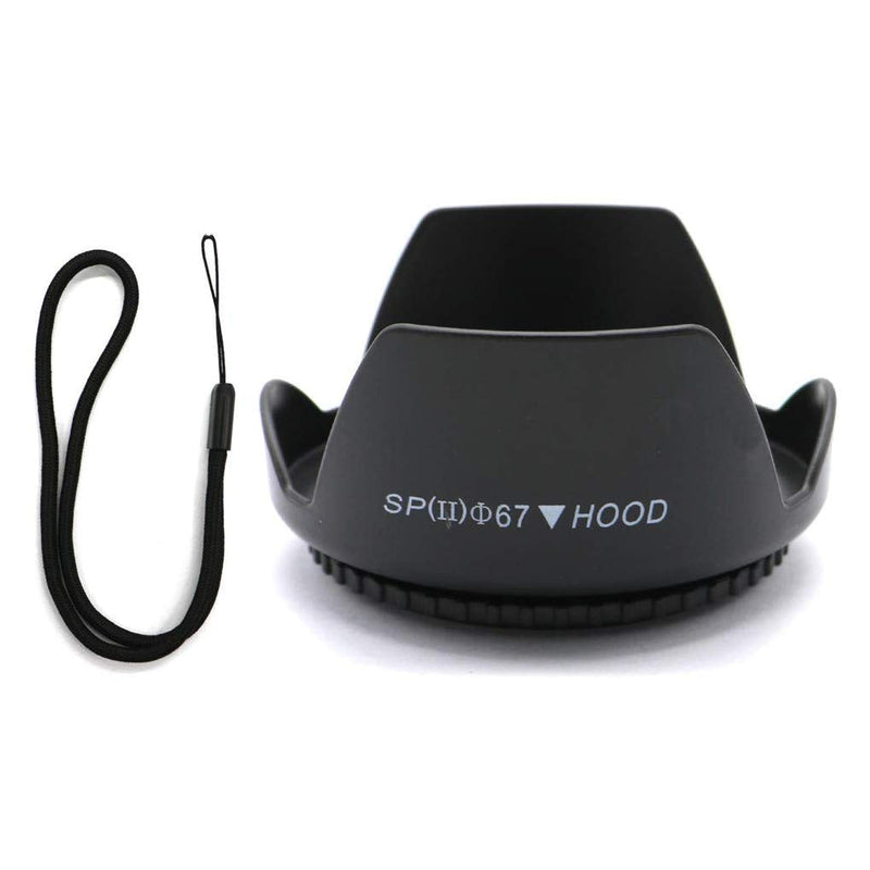 67mm Petal-Shaped Lens Hood, Suitable for Canon Nikon, Sony, FujiFilm, Olympus Digital Cameras etc All Types of Camera Lenses of The Same Diameter