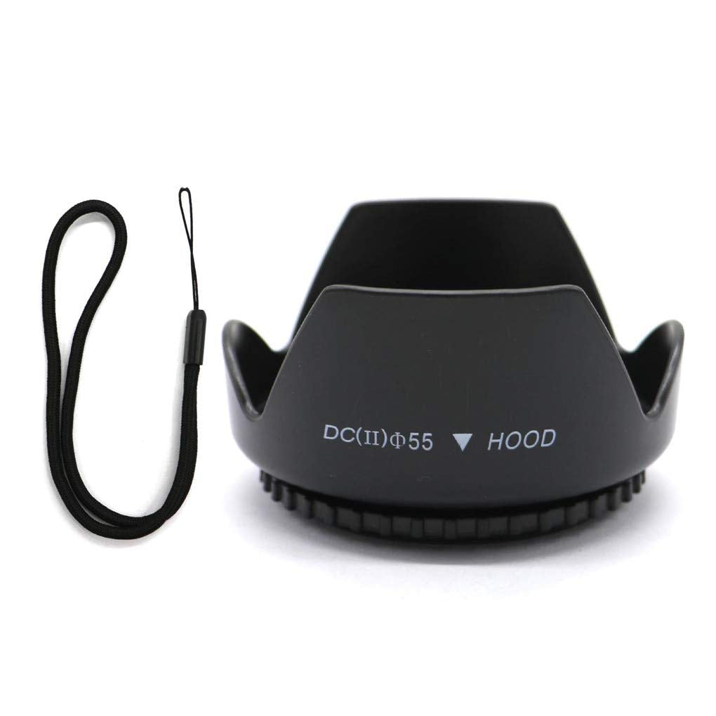 55mm Petal-Shaped Lens Hood, Suitable for Canon Nikon, Sony, FujiFilm, Olympus Digital Cameras etc All Types of Camera Lenses of The Same Diameter