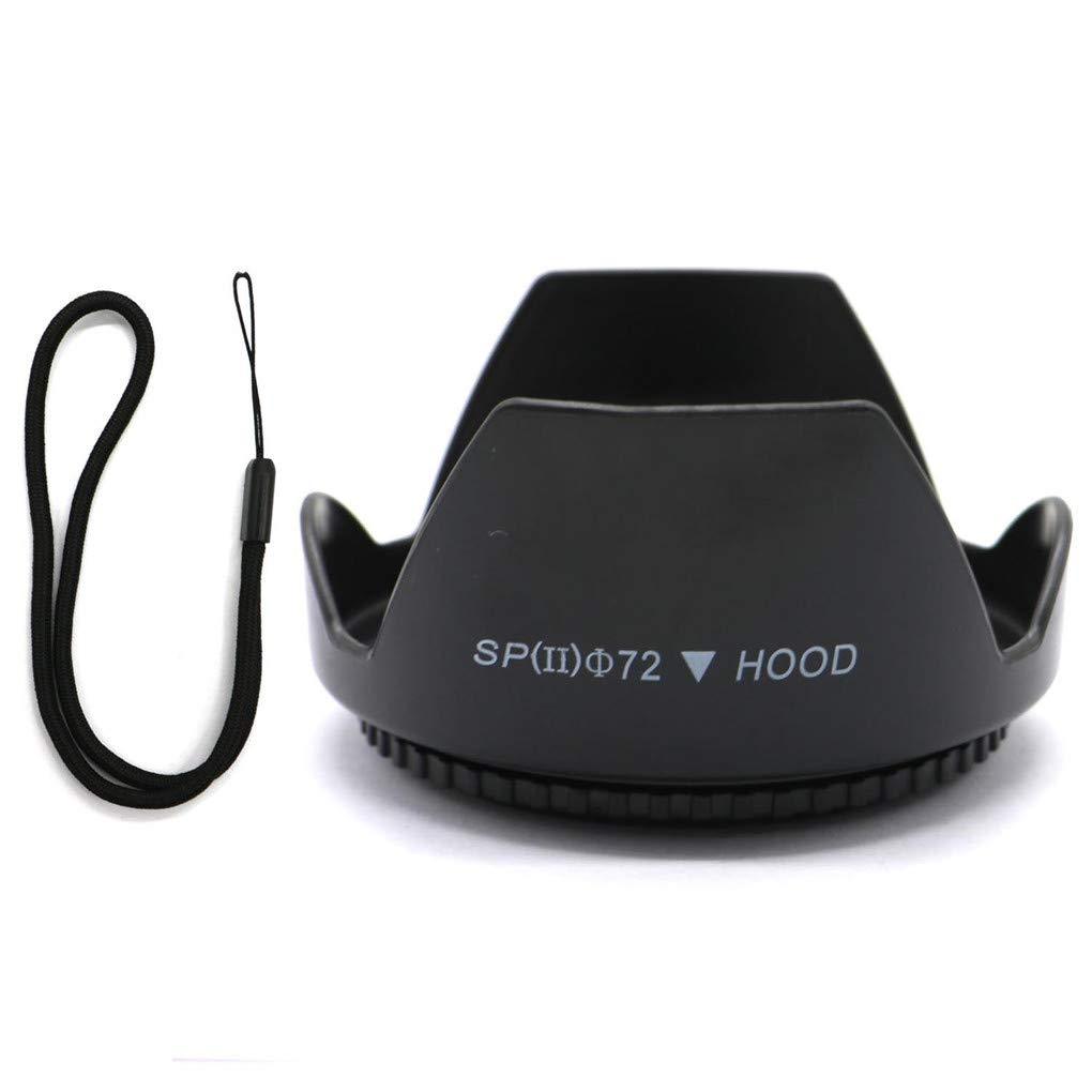 72mm Petal-Shaped Lens Hood, Suitable for Canon Nikon, Sony, FujiFilm, Olympus Digital Cameras etc All Types of Camera Lenses of The Same Diameter