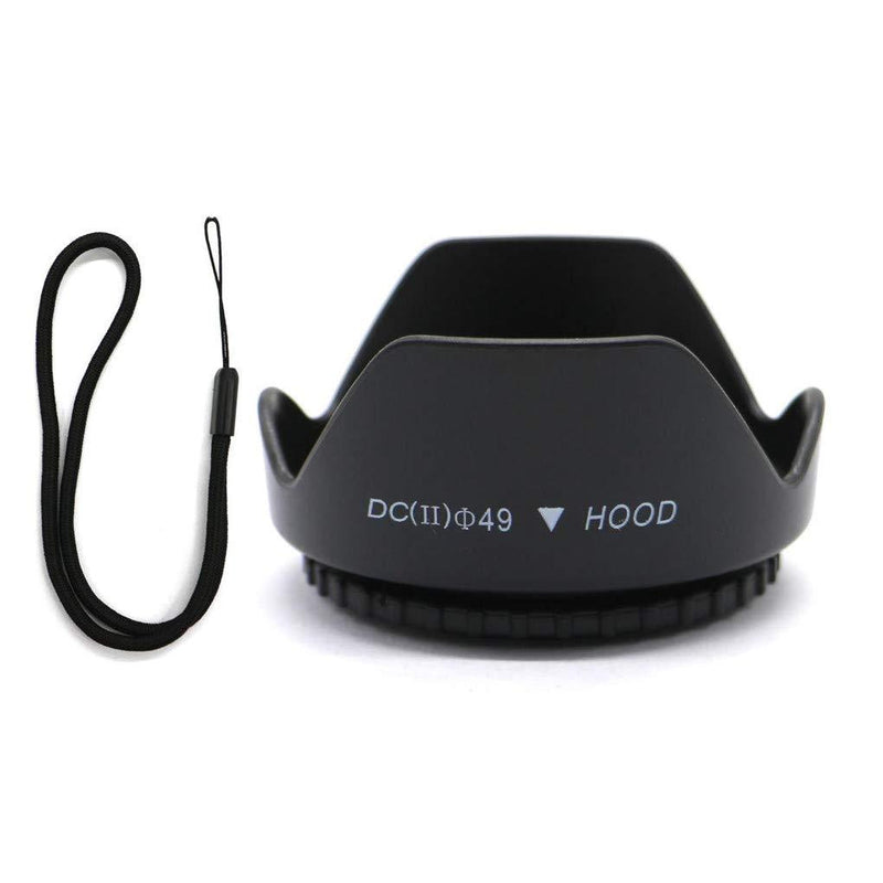 49mm Petal-Shaped Lens Hood, Suitable for Canon Nikon, Sony, FujiFilm, Olympus Digital Cameras etc All Types of Camera Lenses of The Same Diameter