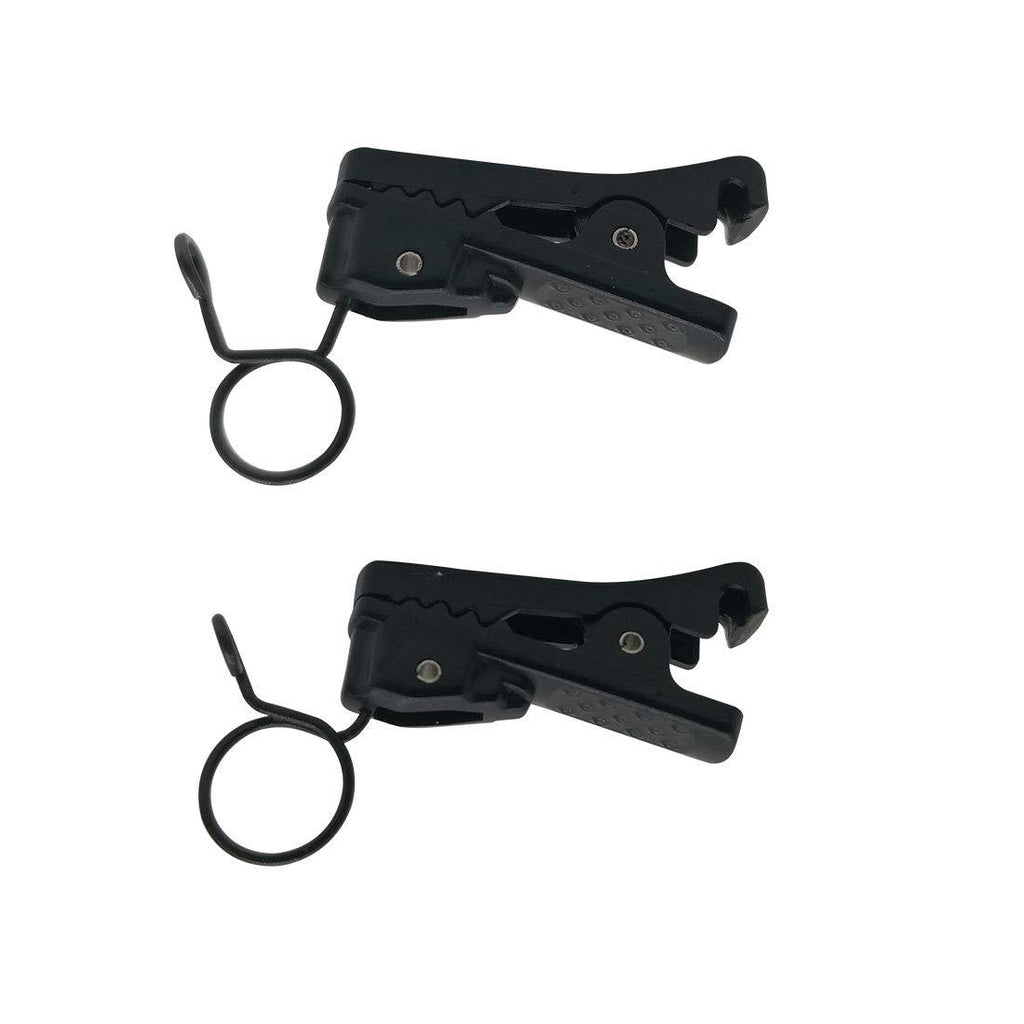 [AUSTRALIA] - Canfon Clip 6.2mm Ring-type Lapel/Lavalier Microphone Tie Clip, 2-pack (Black) 