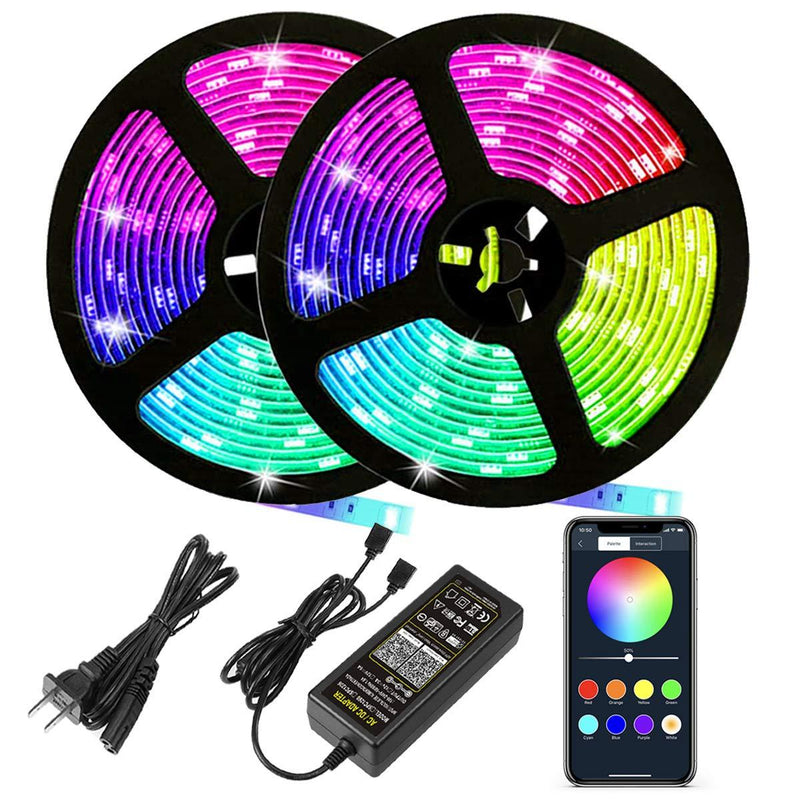 [AUSTRALIA] - Autai LED Strip Lights 32.8Ft(10m) 600leds,Waterproof RGB Color Changing Rope Lights with Smart Bluetooth Light Strip Sync to Music,for Bedroom,TV,Party Lights,Christmas Decoration R,G,B/32.8Ft(10M) 