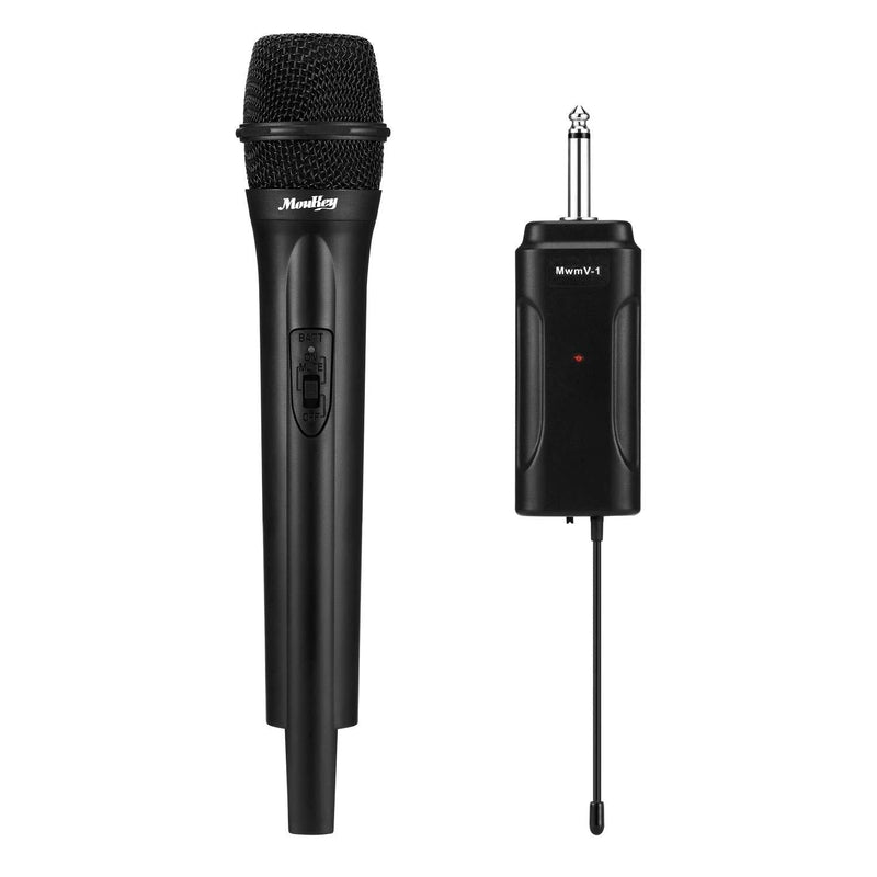 [AUSTRALIA] - Moukey Wireless Microphone Dynamic Handheld Mic, VHF Cordless Microphone System with 1/4 Output for House Party, Karaoke, Business Meeting, Weddings, Church, Stage, 165ft - MwmV-1 