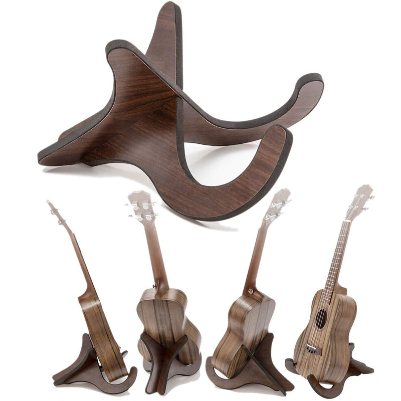 LOSOPHY Ukulele Stand Plywood.Portable Ukele Stand,Rose wood grain Uke Stand easy to install and carry, Widely applicable as Ukelle Stand,Fiddle Stand,Violin Stand