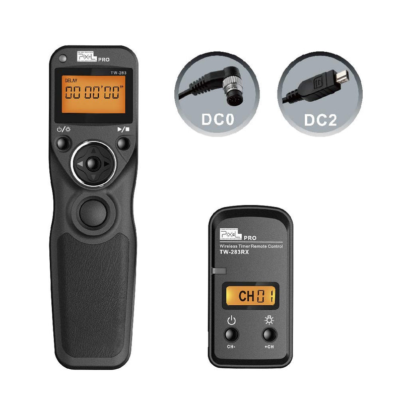 Remote Shutter Release for Nikon, Wireless Shutter Release Timer Remote Control Pixel TW-283 DC0/DC2 for Nikon Z6 Z7 D750 D610 D5200 D5300 D7500 D850 D800 D500