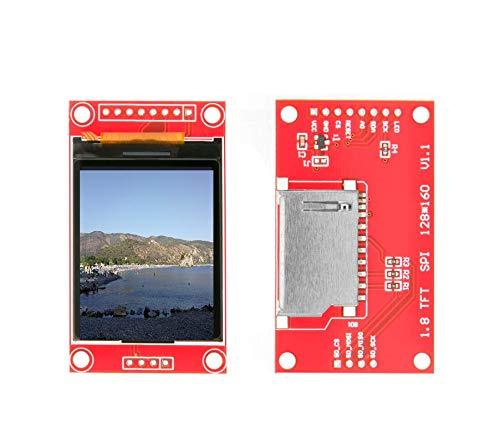 2pcs 1.8 inch TFT LCD Display with 128x160 Resolution,SPI Interface,ST7735S Driver IC,SD Card