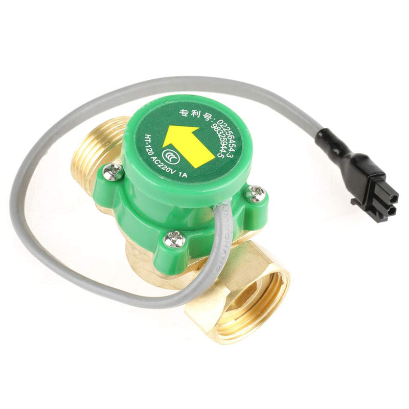 Marhynchus Pump Flow Sensor Switch Thread Water G3/4" 3/4" AC220V 1A for Low Water Pressure Area Flow Water Heater Pneumatic Pressure Flow Switch