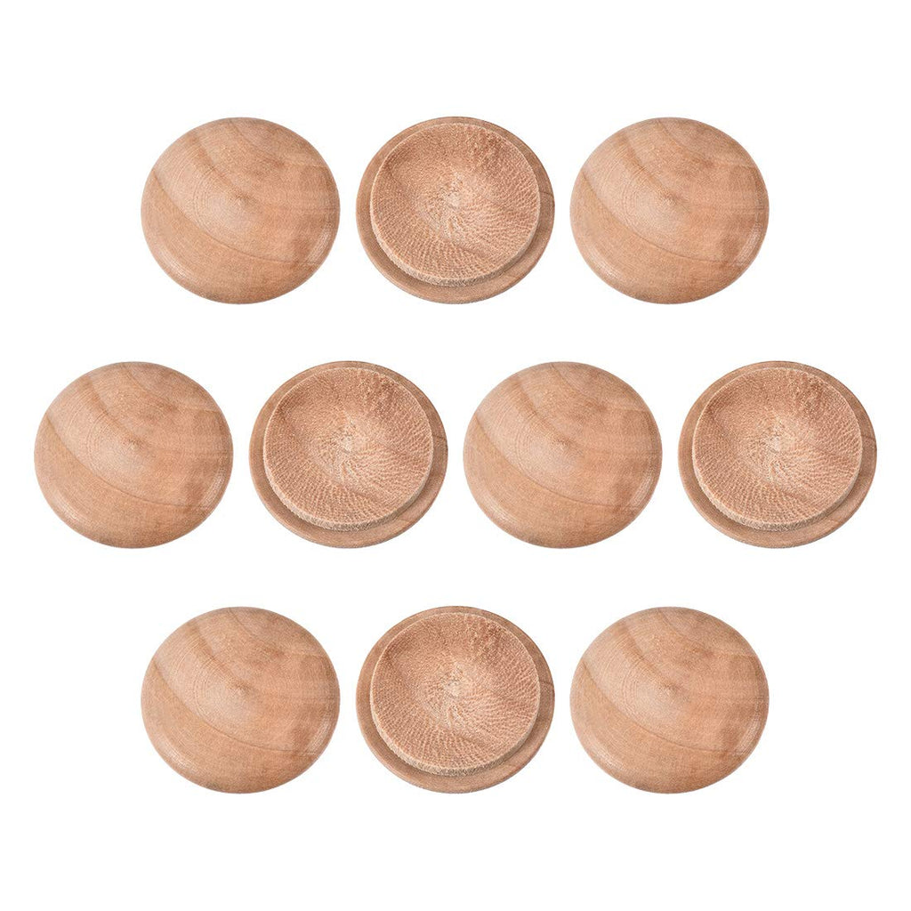 uxcell Wood Button Top Plugs 1 Inch Cherry Hardwood Furniture Plugs 50 Pack