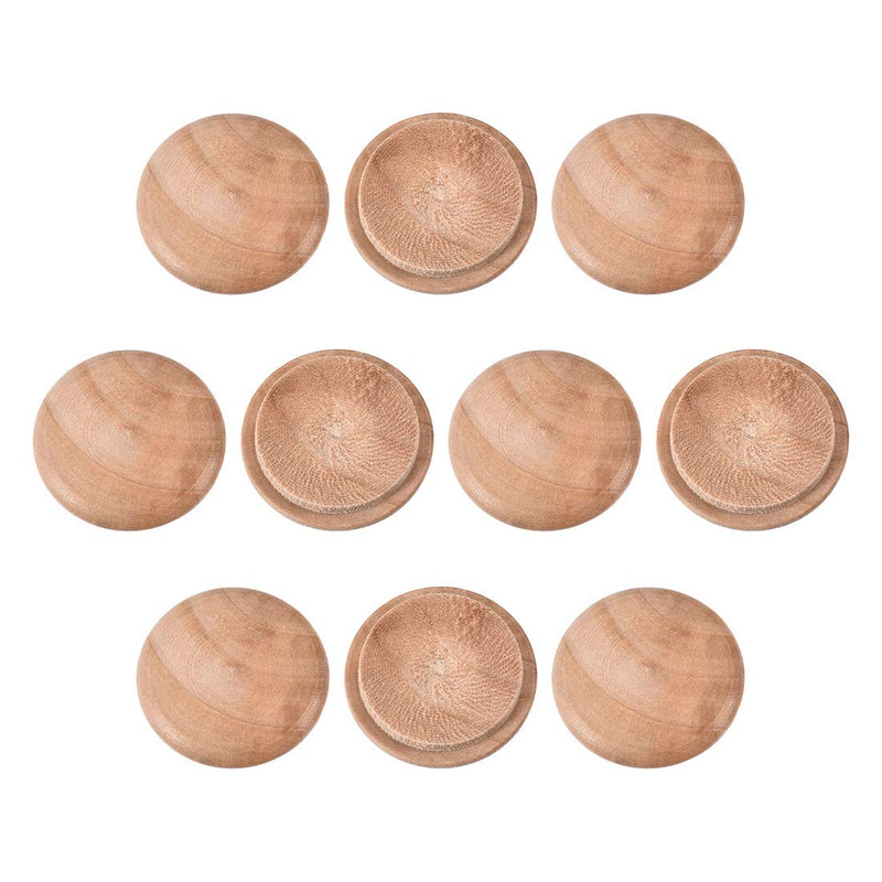 uxcell Wood Button Top Plugs 1 Inch Cherry Hardwood Furniture Plugs 100 Pack