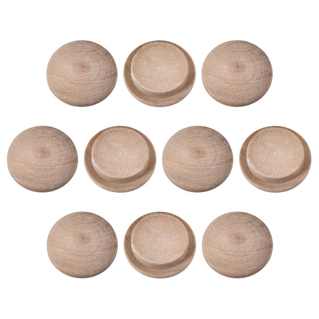 uxcell Wood Button Top Plugs 9/16 Inch Cherry Hardwood Furniture Plugs 25 Pack