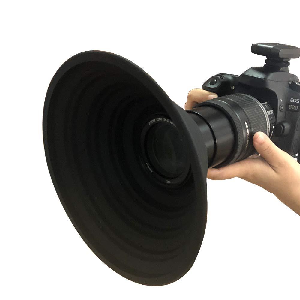Ultimate Lens Hood Silicone Cone Black That Extends Over Any Lens Blocking Unnecessary Glare and Emission Lens Shield Camera for Phone Use(Medium Size) (Large-Inside Diameter: 60 mm)