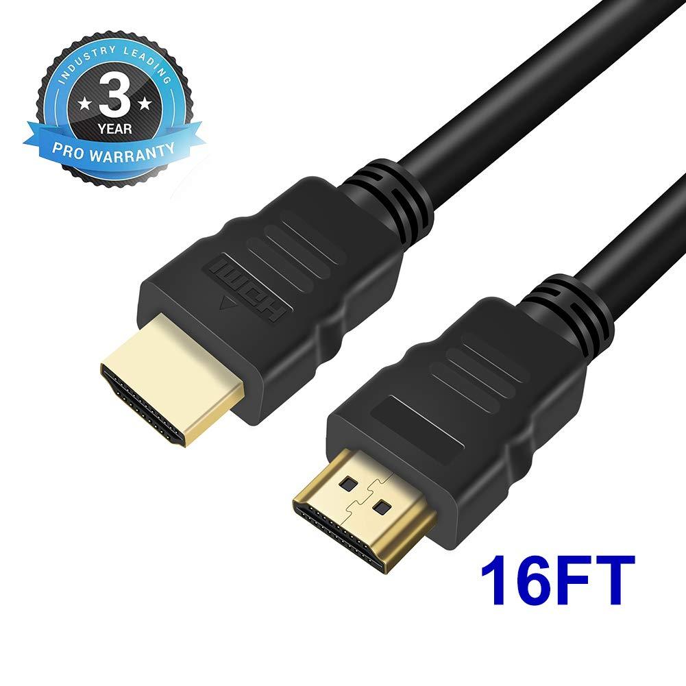4K HDMI to HDMI 16.5FT Cable High Speed for Computer TV Video Cables Supports 4K@60HZ, 1080p FullHD, UHD, Ultra HD, 3D, High Speed with Ethernet for UD22 UD12 TV4BOX TV9BOX, M04 (5M)