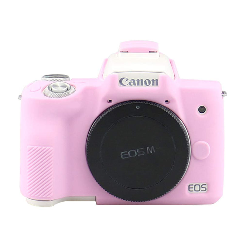 Easy Hood Case for Canon EOS M50 and M50 II Digital Camera, Anti-Scratch Soft Silicone Housing Protective Cover Protector Skin (Pink) Pink