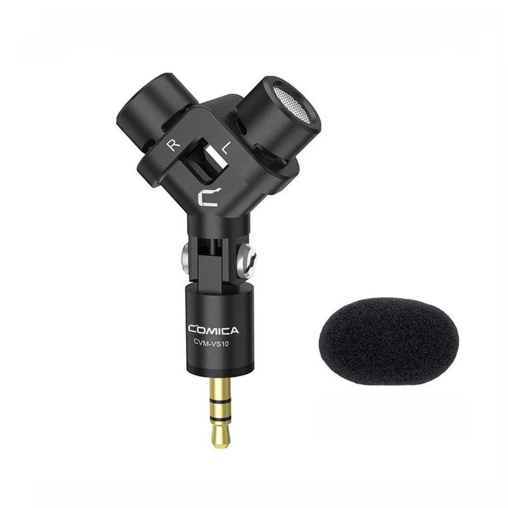 Stereo Camera Microphone CVM-VS10 Super-Cardioid Condenser Video Microphone, Mini Shotgun Micro for Canon Nikon Sony DSLR Cameras Camcorder, Full Metal Mics for GoPro Smartphone(3.5mm TRS Jack)