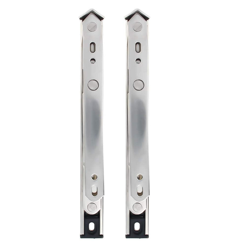 MroMax 8Inch Casement/Hanging Window Hinge and 202 Stainless Steel Silver Tone 2PCS