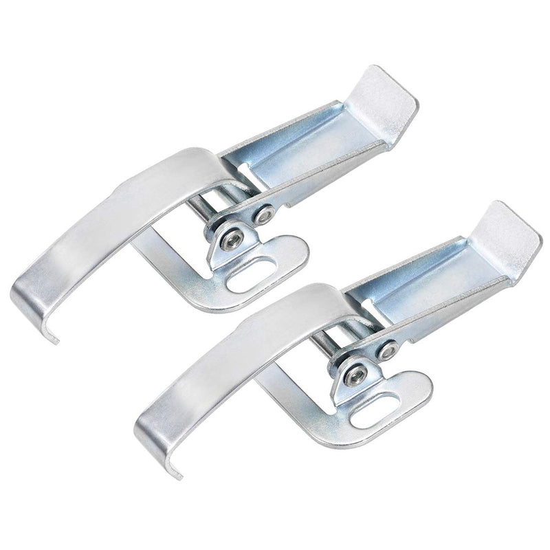 uxcell 5.16-inch Galvanized Draw Toggle Latch with Spring-Steel Hook - 2 Pcs
