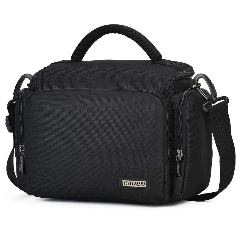 [AUSTRALIA] - CADeN Camera Shoulder Crossbody Bag Case Compatible for Nikon, Canon, Sony SLR/DSLR Mirrorless Cameras and Lenses Waterproof Black Large 