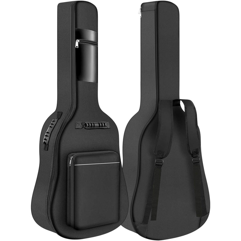 GLEAM Guitar Gig Bag - 0.3 Inch Sponge Padding Fit 41 Inch Acoustic Waterproof Black