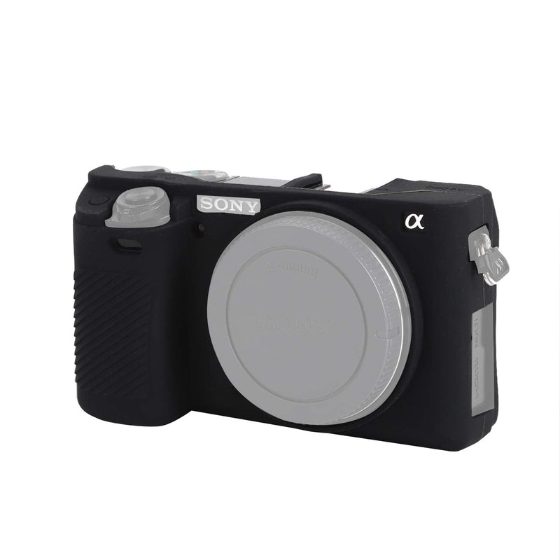 Easy Hood Case for Sony Alpha A6000 ILCE-6000 Digital Camera, Anti-Scratch Soft Silicone Housing Protective Cover Protector Skin (Black) Black