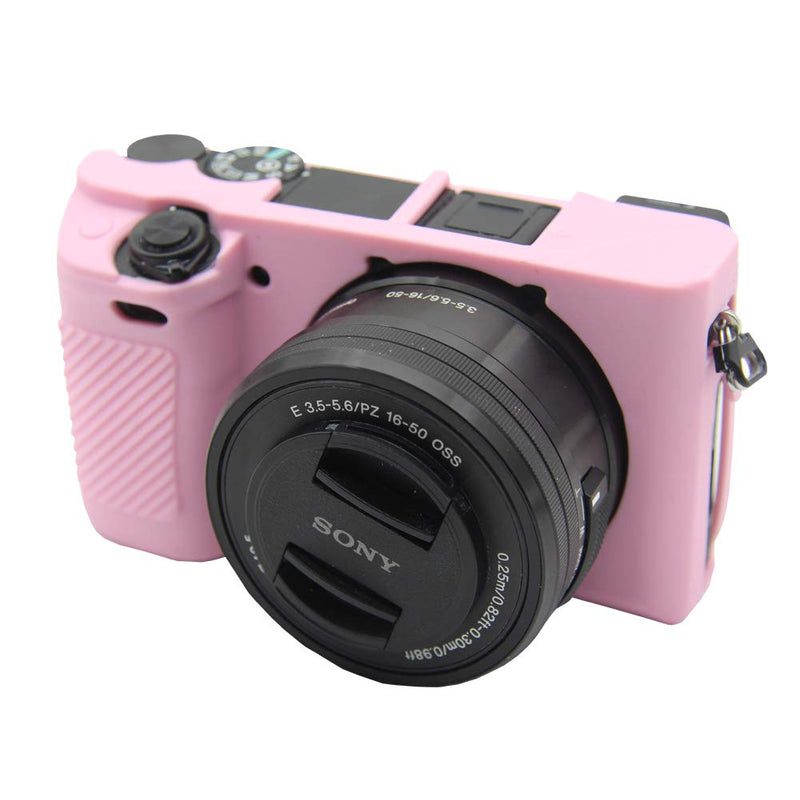 [AUSTRALIA] - Easy Hood Case for Sony Alpha A6100 A6300 A6400 ILCE-6100 ILCE-6300 ILCE-6400 Digital Camera, Anti-Scratch Soft Silicone Housing Protective Cover Protector Skin (Pink) Pink 