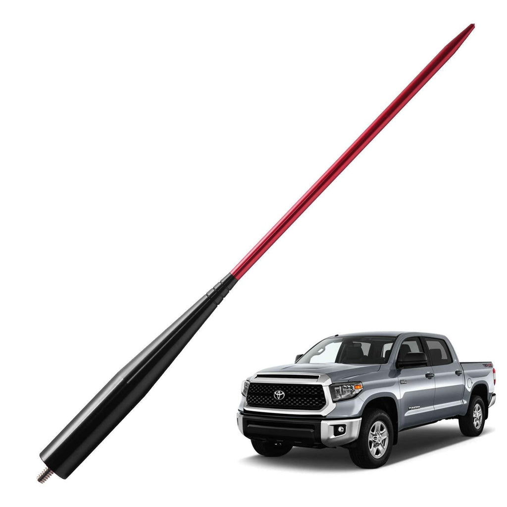 JAPower Replacement Antenna Compatible with Toyota Tundra 2014-2019 | 13 inches-Black Red Black Red