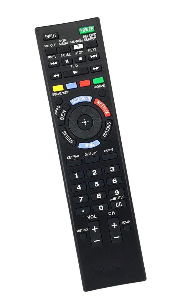 Replaced Remote Control Compatible for Sony KDL-55W700B KDL48W600B KDL-40W600B XBR55X800B KDL-50W700B KDL40W590B KDL60W630B KDL-60W630B/2 KDL-60W630B/Z XBR-65X800B KDL48W590B Smart LED HD TV